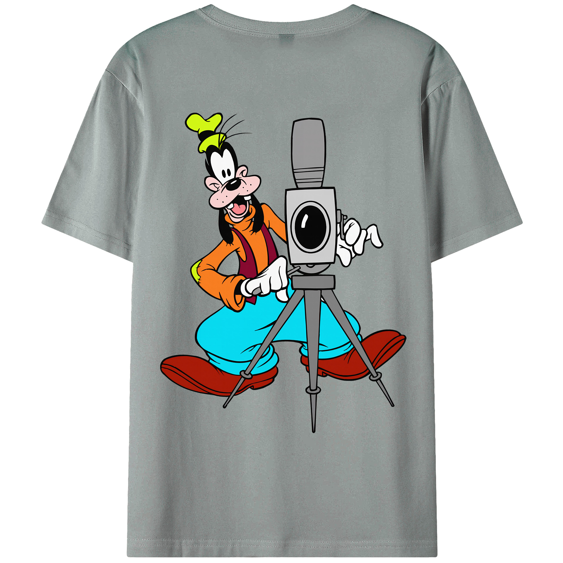 （画像用） ミッキーマウス Mickey Mouse 綿100％ メンズ半袖Tシャツ（バックプリント） 通気性